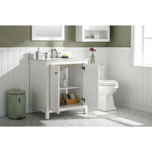 Load image into Gallery viewer, Legion Furniture WLF2130-W 30&quot; WHITE FINISH SINK VANITY CABINET WITH CARRARA WHITE TOP