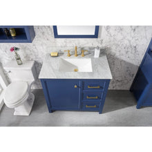 Load image into Gallery viewer, Legion Furniture WLF2136-B 36&quot; BLUE FINISH SINK VANITY CABINET WITH CARRARA WHITE TOP