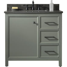 Load image into Gallery viewer, Legion Furniture WLF2136-PG 36&quot; PEWTER GREEN FINISH SINK VANITY CABINET WITH BLUE LIME STONE TOP