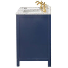 Load image into Gallery viewer, Legion Furniture WLF2154-B 54&quot; BLUE FINISH DOUBLE SINK VANITY CABINET WITH CARRARA WHITE TOP