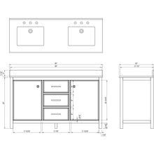 Load image into Gallery viewer, Legion Furniture WLF2160D-B 60&quot; BLUE FINISH DOUBLE SINK VANITY CABINET WITH CARRARA WHITE TOP