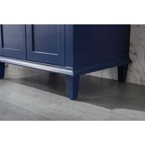 Legion Furniture WLF2230-B 30" BLUE FINISH SINK VANITY CABINET WITH CARRARA WHITE TOP