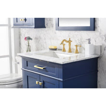 Load image into Gallery viewer, Legion Furniture WLF2230-B 30&quot; BLUE FINISH SINK VANITY CABINET WITH CARRARA WHITE TOP