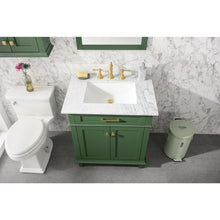 Load image into Gallery viewer, Legion Furniture WLF2230-VG 30&quot; VOGUE GREEN FINISH SINK VANITY CABINET WITH CARRARA WHITE TOP