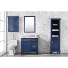 Load image into Gallery viewer, Legion Furniture WLF2236-B 36&quot; BLUE FINISH SINK VANITY CABINET WITH CARRARA WHITE TOP