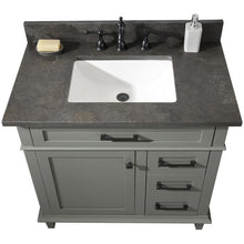 Load image into Gallery viewer, Legion Furniture WLF2236-PG 36&quot; PEWTER GREEN FINISH SINK VANITY CABINET WITH BLUE LIME STONE TOP