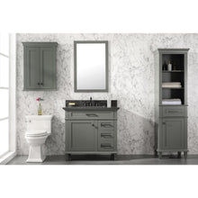 Load image into Gallery viewer, Legion Furniture WLF2236-PG 36&quot; PEWTER GREEN FINISH SINK VANITY CABINET WITH BLUE LIME STONE TOP