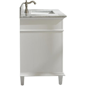 Legion Furniture WLF2236-W 36" WHITE FINISH SINK VANITY CABINET WITH CARRARA WHITE TOP