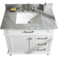 Load image into Gallery viewer, Legion Furniture WLF2236-W 36&quot; WHITE FINISH SINK VANITY CABINET WITH CARRARA WHITE TOP