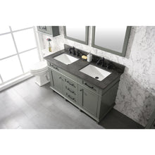 Load image into Gallery viewer, Legion Furniture WLF2254-PG 54&quot; PEWTER GREEN FINISH DOUBLE SINK VANITY CABINET WITH BLUE LIME STONE TOP