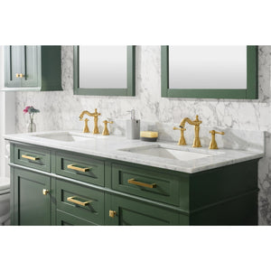 Legion Furniture WLF2260D-VG 60" VOGUE GREEN FINISH DOUBLE SINK VANITY CABINET WITH CARRARA WHITE TOP