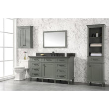 Load image into Gallery viewer, Legion Furniture WLF2260S-PG 60&quot; PEWTER GREEN FINISH SINGLE SINK VANITY CABINET WITH BLUE LIME STONE TOP