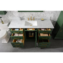 Load image into Gallery viewer, Legion Furniture WLF2260S-VG 60&quot; VOGUE GREEN FINISH SINGLE SINK VANITY CABINET WITH CARRARA WHITE TOP