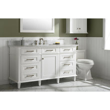 Load image into Gallery viewer, Legion Furniture WLF2260S-W 60&quot; WHITE FINISH SINGLE SINK VANITY CABINET WITH CARRARA WHITE TOP