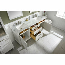 Load image into Gallery viewer, Legion Furniture WLF2272-W 72&quot; WHITE DOUBLE SINGLE SINK VANITY CABINET WITH CARRARA WHITE TOP