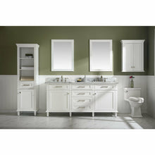 Load image into Gallery viewer, Legion Furniture WLF2272-W 72&quot; WHITE DOUBLE SINGLE SINK VANITY CABINET WITH CARRARA WHITE TOP