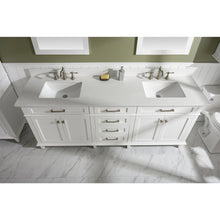 Load image into Gallery viewer, Legion Furniture WLF2280-W 80&quot; WHITE DOUBLE SINGLE SINK VANITY CABINET WITH CARRARA WHITE QUARTZ TOP