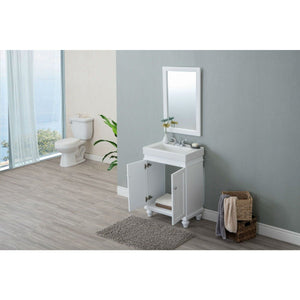 Legion Furniture WLF6028-W 24" Matt White Sink Vanity