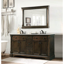 Load image into Gallery viewer, Legion Furniture WLF6036-60 60&quot; ANTIQUE COFFEE SINK VANITY WITH CARRARA WHITE TOP AND MATCHING BACKSPLASH WITHOUT FAUCET