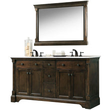 Load image into Gallery viewer, Legion Furniture WLF6036-60 60&quot; ANTIQUE COFFEE SINK VANITY WITH CARRARA WHITE TOP AND MATCHING BACKSPLASH WITHOUT FAUCET