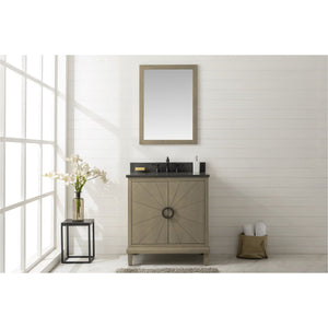 Legion Furniture WLF7040-30-AGO-BS 30" ANTIQUE GRAY OAK VANITY WITH BLUE LIMESTONE TOP