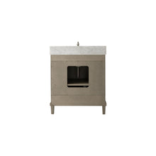 Load image into Gallery viewer, Legion Furniture WLF7040-30-AGO-CW 30&quot; ANTIQUE GRAY OAK VANITY WITH CARRARA WHITE TOP