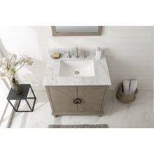 Load image into Gallery viewer, Legion Furniture WLF7040-30-AGO-CW 30&quot; ANTIQUE GRAY OAK VANITY WITH CARRARA WHITE TOP