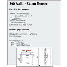 Load image into Gallery viewer, MESA WS-300A STEAM SHOWER 47&quot; X 35&quot; X 85&quot;