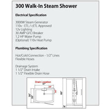 Load image into Gallery viewer, MESA WS-300 STEAM SHOWER 47&quot; X 35&quot; X 85&quot;