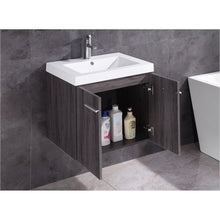 Load image into Gallery viewer, Legion Furniture WT5147-24-PVC 24&quot; BROWN BATHROOM VANITY WITHOUT MIRROR- PVC