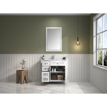 Load image into Gallery viewer, Legion Furniture WV2236-W 36&quot; WHITE FINISH SINK VANITY CABINET WITH CARRARA WHITE TOP