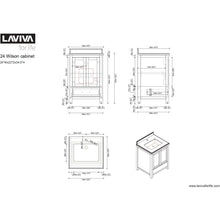 Load image into Gallery viewer, LAVIVA 313ANG-24W-BW Wilson 24 - White Cabinet + Black Wood Countertop