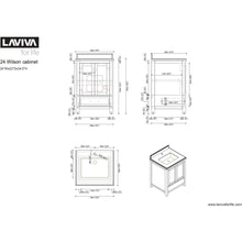 Load image into Gallery viewer, LAVIVA 313ANG-24G-WC Wilson 24 - Grey Cabinet + White Carrara Countertop