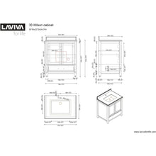 Load image into Gallery viewer, LAVIVA 313ANG-30W-BW Wilson 30 - White Cabinet + Black Wood Countertop