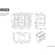 Load image into Gallery viewer, LAVIVA 313ANG-42W-MB Wilson 42 - White Cabinet + Matte Black VIVA Stone Solid Surface Countertop