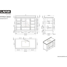 Load image into Gallery viewer, LAVIVA 313ANG-48G-WS Wilson 48 - Grey Cabinet + White Stripe Countertop