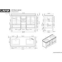 Load image into Gallery viewer, LAVIVA 313ANG-60W-WS Wilson 60 - White Cabinet + White Stripe Countertop