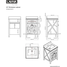 Load image into Gallery viewer, LAVIVA 313YG319-24G-WS Wimbledon - 24 - Grey Cabinet + White Stripes Counter