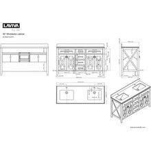 Load image into Gallery viewer, LAVIVA 313YG319-60W-BW Wimbledon - 60 - White Cabinet + Black Wood Counter