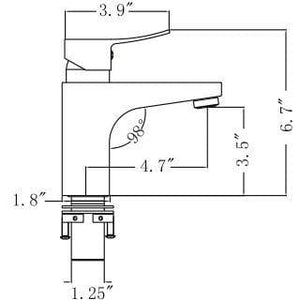 Legion Furniture ZY1008-BN UPC FAUCET WITH DRAIN-BRUSHED NICKEL